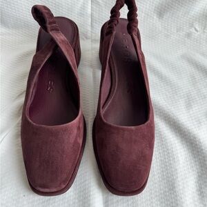 Aerosoles Elegant Burgundy Slingback Heels